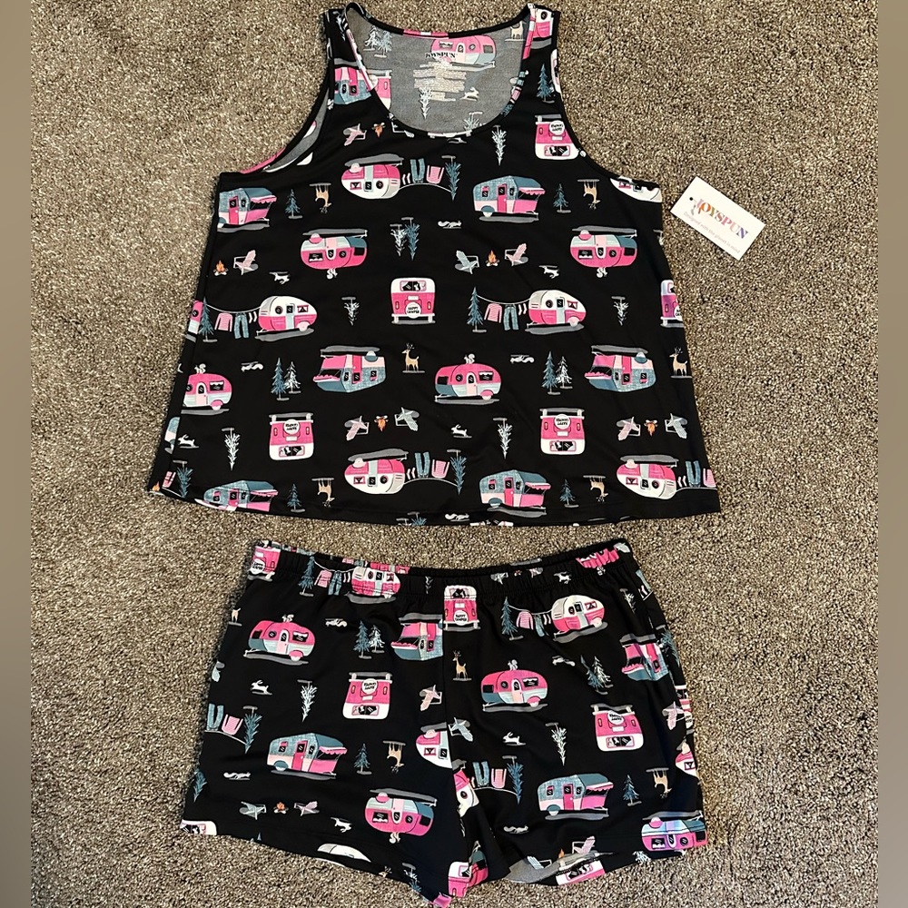 Joyspun Happy Campers Women’s Pajamas Set S